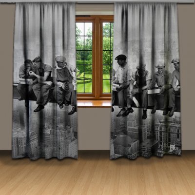 IMPAR Závěs Dělníci na traverze (Rozměr : 140x250, Materiál: Blackout) – Hledejceny.cz