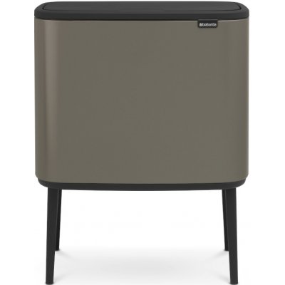 BRABANTIA Bo Touch Bin šedý 33 l (316043) nerezový koš na třídění odpadu tříkomorový – Zboží Mobilmania