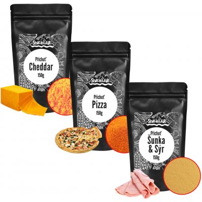 SnackAir Příchutě na popcorn šunka a sýr cheddar pizza 3 x 150 g – Zbozi.Blesk.cz