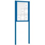 PROCITY Venkovní vitrína Classique, 9 x A4, včetně sloupků, modrá | Zboží Auto