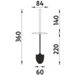 Nimco náhradní WC kartáč s krytkou (koncovka černá) pro 1094W a 1094PA 1178W-26 – Zboží Mobilmania