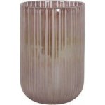 Skleněná proužkovaná růžová váza Tollegno L - Ø 20*30 cm - Light & Living – Hledejceny.cz