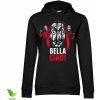 Dámská mikina s potiskem La Casa De Papel Bella Ciao hoodie Organic Girly Black