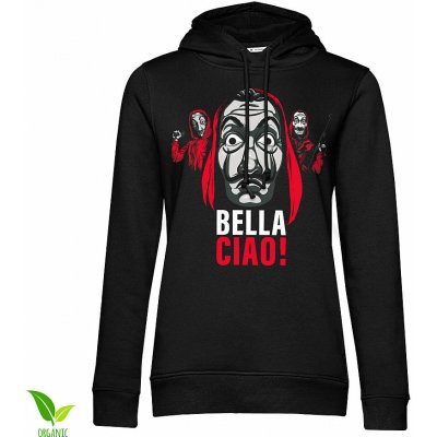 La Casa De Papel Bella Ciao hoodie Organic Girly Black – Zboží Mobilmania