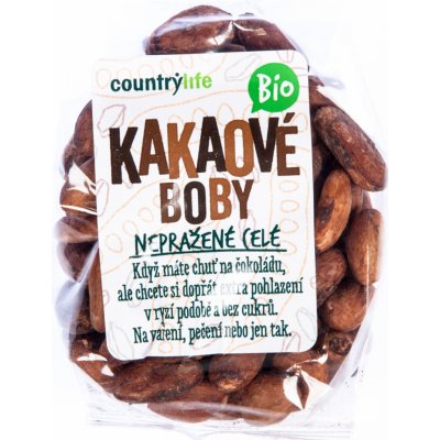 Country Life Bio Kakavoé boby nepražené celé 100 g – Zboží Mobilmania