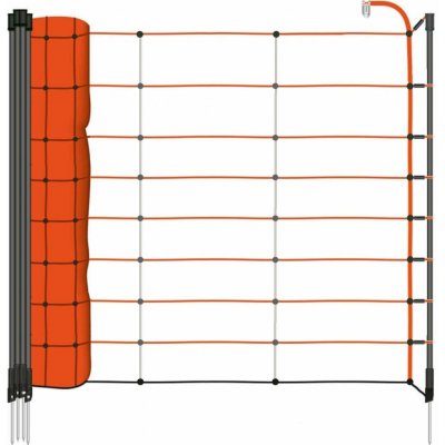 Vyztužená oranžová síť STANDARD pro elektrický ohradník pro ovce, kozy, výška 90 cm, 50 m, 1 hrot – Zboží Mobilmania