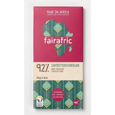 Fairafric hořká čokoláda 92 % Ghana 80 g