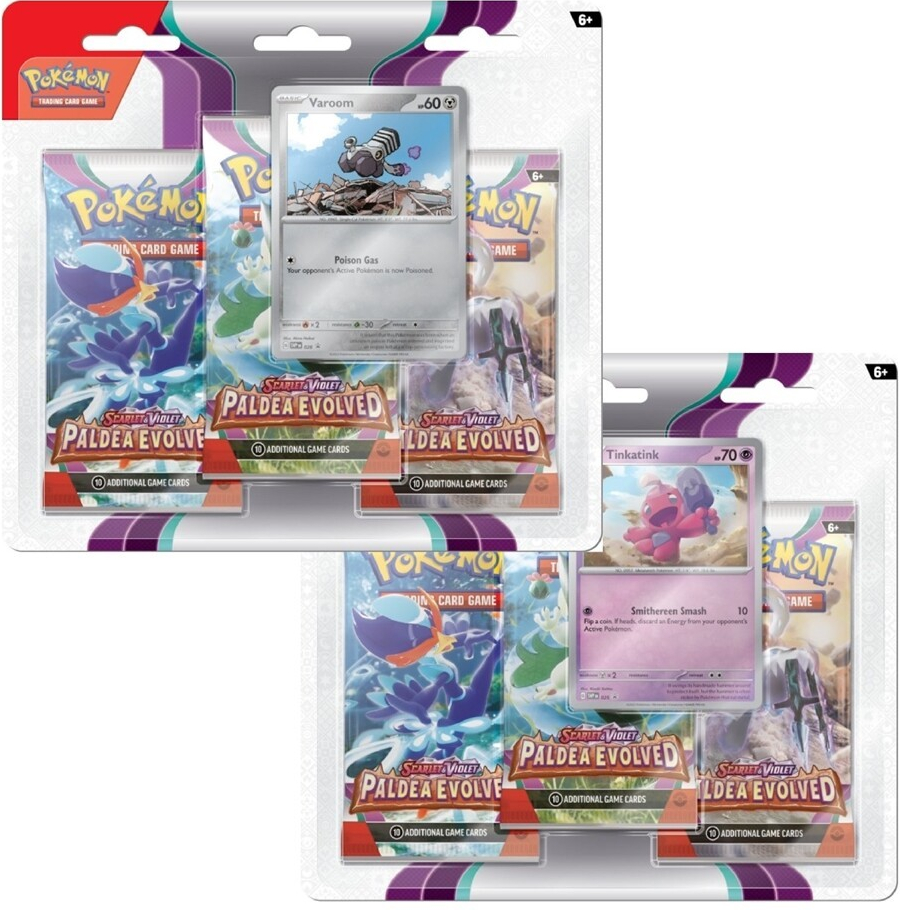 Pokémon TCG Paldea Evolved 3 Pack Blister Booster