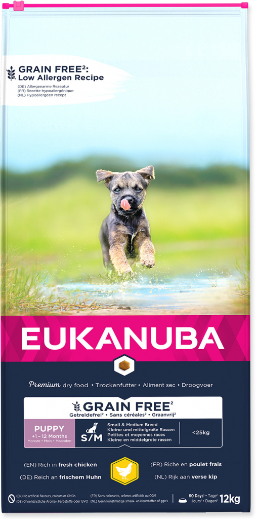 Eukanuba Puppy Small Medium Breed Grain Free Chicken 12 kg