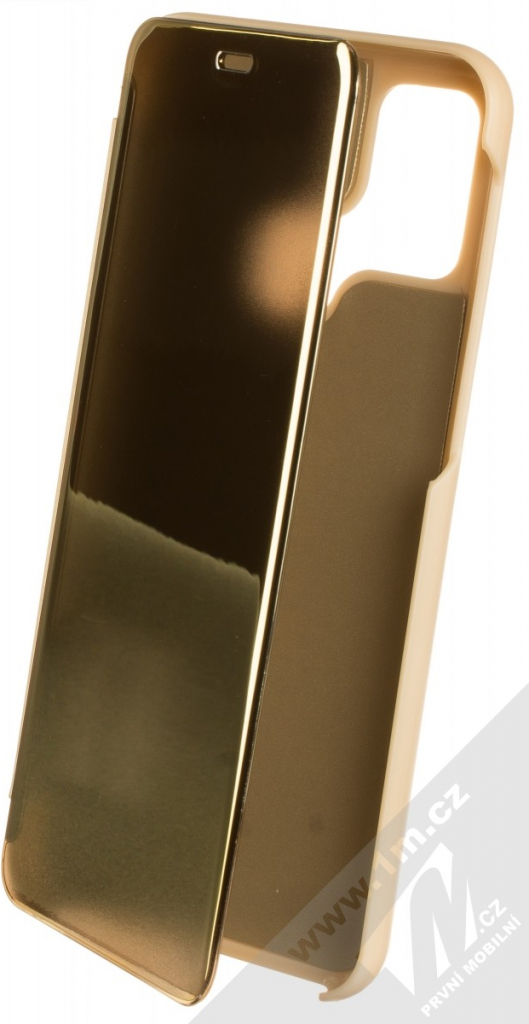 Pouzdro 1Mcz Clear View Samsung Galaxy M21 zlaté