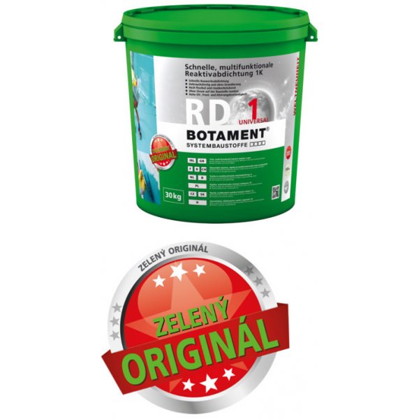 Hydroizolace BOTAMENT RD1 10 kg univerzální reaktivní izolační stěrka - tekutá folie zelená BO.RD1.10
