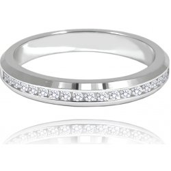 Minet stříbrný snubní prsten s bílými zirkony JMAN0450SR