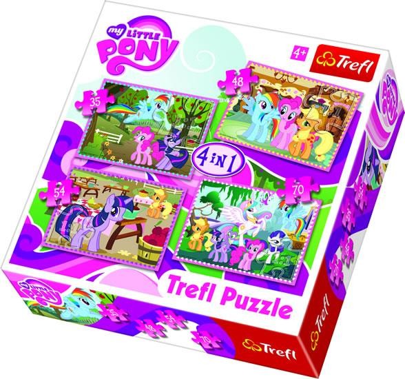 Puzzle Pappe Trefl 4 in 1 35 54 70 Teile My Little Pony 34153 48 