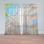 Sablio Záclony Barcelona Gaudi Casa Batllo 2: 2ks 150x250cm – Hledejceny.cz