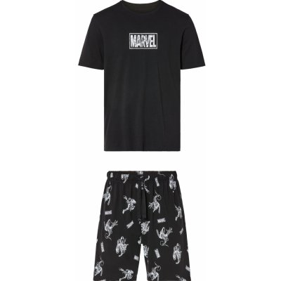 Pánské pyžamo krátké s potiskem černá – Zboží Mobilmania