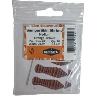 Semperfli Krevetkové Hřbítky SemperSkin Shrimp Orange-Brown Medium – Hledejceny.cz
