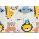 KIK KX4503_2 Vzdělávací skládací oboustranná pěnová podložka zvířata/ulice – Sleviste.cz