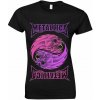 Dámské tričko s potiskem NNM Metallica Yin Yang Purple černá