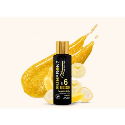 Opalovací olej s rozjasňujícími glitry SPF 6 Banana SUNBRONZ 100 ml – Sleviste.cz