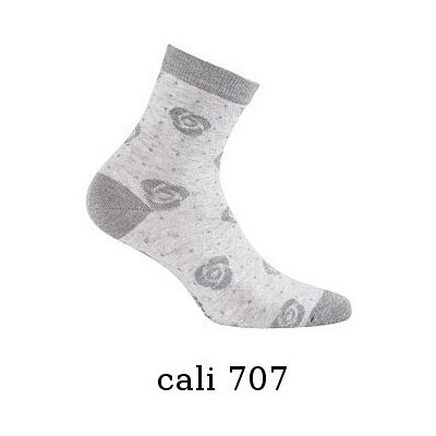 Gatta dámské vzorované ponožky Cottoline G 84.01N pompei/červená