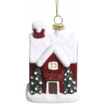 Červená vánoční ozdoba vintage domek 6*5*9 cm Chic Antique – Hledejceny.cz