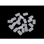 Prima-obchod Silikonové koncovky na ploché, kovové a plastové kostice šíře 6; 8; 12 mm, barva 3 (6 mm) transparent – Zboží Dáma