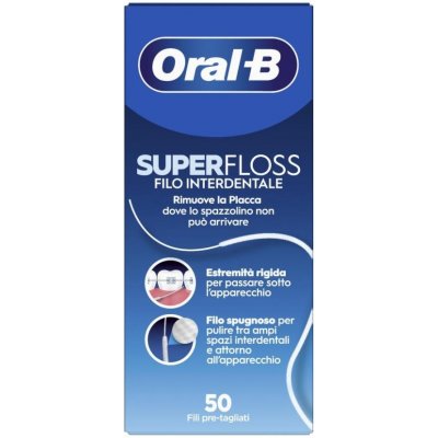 Oral-B SuperFloss Threader speciální dentální nit 50 ks – Zboží Mobilmania