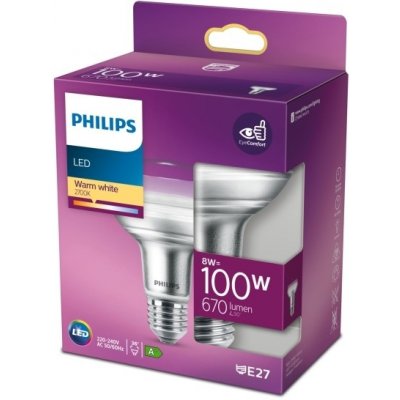 Philips LED reflektor E27 100W 2700K 8W – Hledejceny.cz