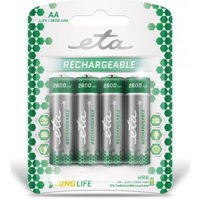 ETA AA 2600mAh 4ks R06CHARGE26004 – Zboží Živě