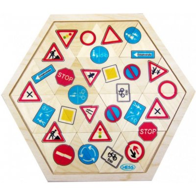 Hess puzzle mozaika Dopravní značky 24 dílků – Zboží Mobilmania
