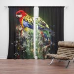 Sablio Závěs Barevný papoušek: 2ks 140x250cm – Hledejceny.cz
