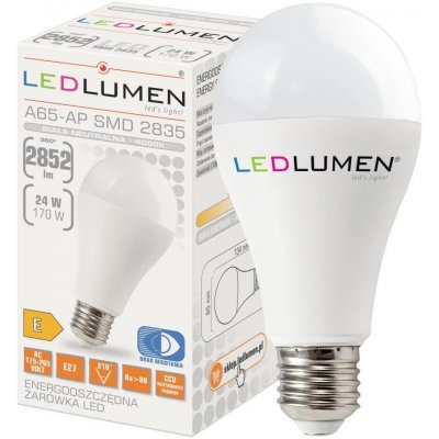 Ledlumen LED žárovka E27 PREMIUM 24W 2852lm CCD 56x2835 Neutrální bílá