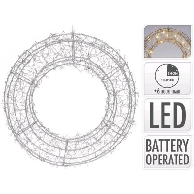 Emos ZY1912 Vánoční osvětleníT 40LED nano řetěz zelený 4m studená bílá s časovačem – Hledejceny.cz