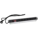 OEM 19" napájecí panel OC 5x230V+2xIEC 2m PPO SW Black 96102 – Zboží Živě