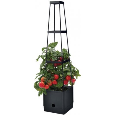 STREND PRO Květináč plastový s opěrnou věží 25×25×105 cm 213982 – Zboží Mobilmania