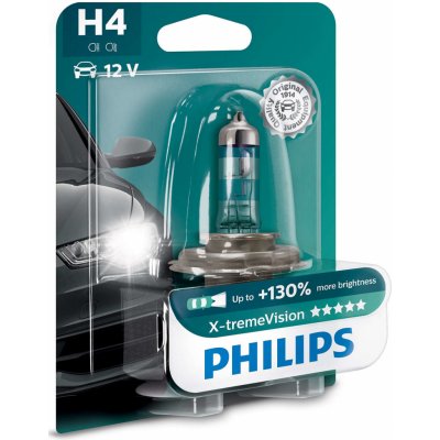 Philips X-treme Vision+ H4 12V 60/55W P43t – Zboží Mobilmania