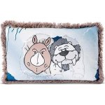 Nici Plyšový polštář NOSOROŽEC A TYGR 43x25 – Zboží Mobilmania