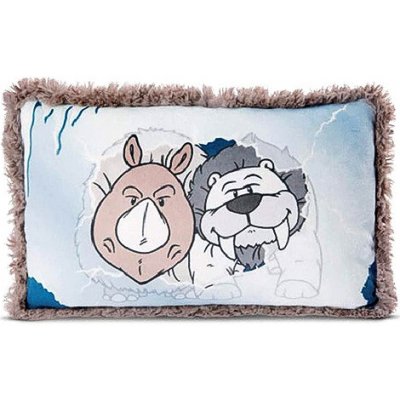 Nici Plyšový polštář NOSOROŽEC A TYGR 43x25 – Zboží Mobilmania