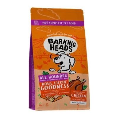 Pet Food (UK) Ltd BARKING HEADS All Hounder Bowl Lickin Good Chick 2kg