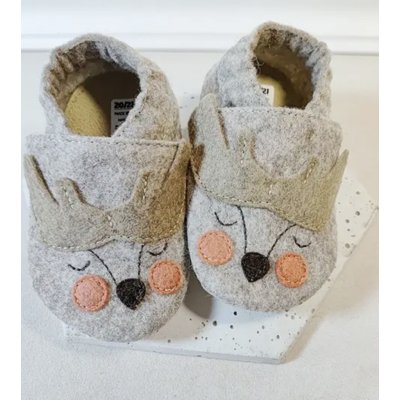 FUNKYMONKEY Merinoca páčky s kaučukovou podrážkou Bestarostný los béžové – Sleviste.cz