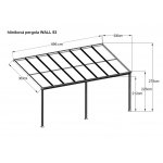 Lanit Plast hliníková pergola WALL 53 antracit + opál PC – Zbozi.Blesk.cz