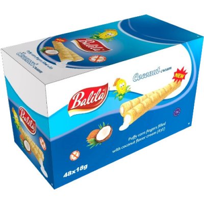 Balila kukuřičné trubičky Kokosové 48 x 18 g – Zboží Dáma