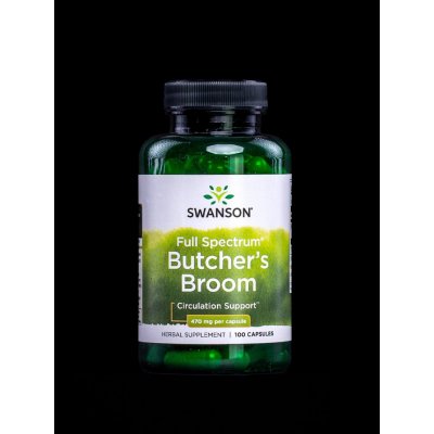 Swanson Listnatec Bodlinatý Butcher's Broom 470 mg 100 kapslí – Hledejceny.cz