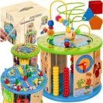 KRUZZEL Dřevěná edukační kostka 8v1 31x21,5x21,5cm 24670 – Zbozi.Blesk.cz