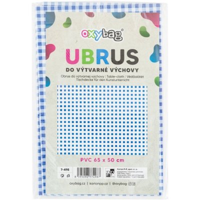 Oxybag - ubrus do výtvarné východy modro-bílé kostky, 65 × 50 cm – Sleviste.cz