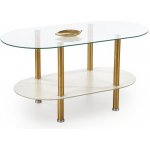 Halmar DUCAT bílý mramor / sklo / zlatý – Zboží Dáma