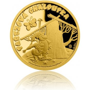 Česká mincovna Zlatá mince Pohádky z mechu a kapradí Pařezová chaloupka proof 3,11 g