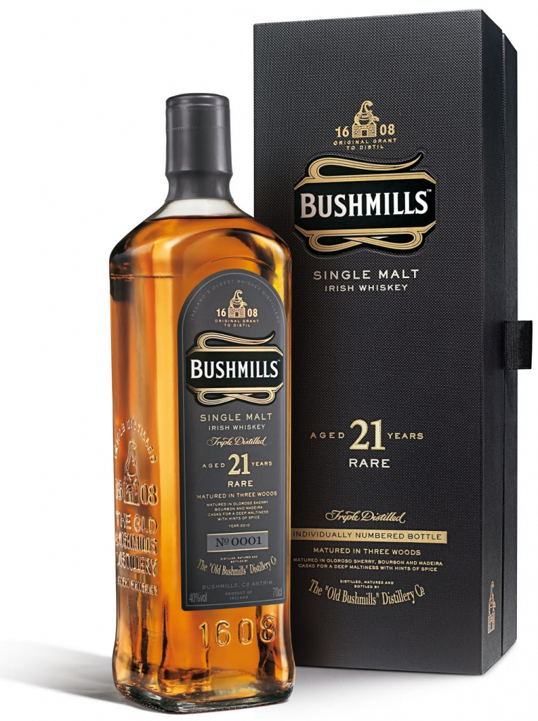 Bushmills Single Malt 21y 40% 0,7 l (kazeta)