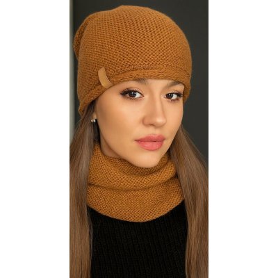 Fashionweek Dámský komplet čepice + nákrčník S3051 Camel – Hledejceny.cz