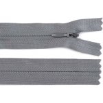 Spirálový zip skrytý šíře 3 mm, délka 30 cm - šedý neutrální – Hledejceny.cz